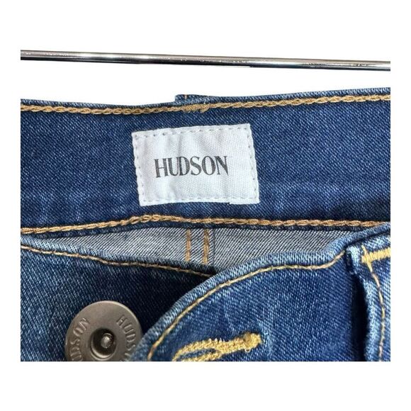 MENS HUDSON BLAKE SLIM STRAIGHT BLUE DENIM JEANS 30 - Picture 9 of 9